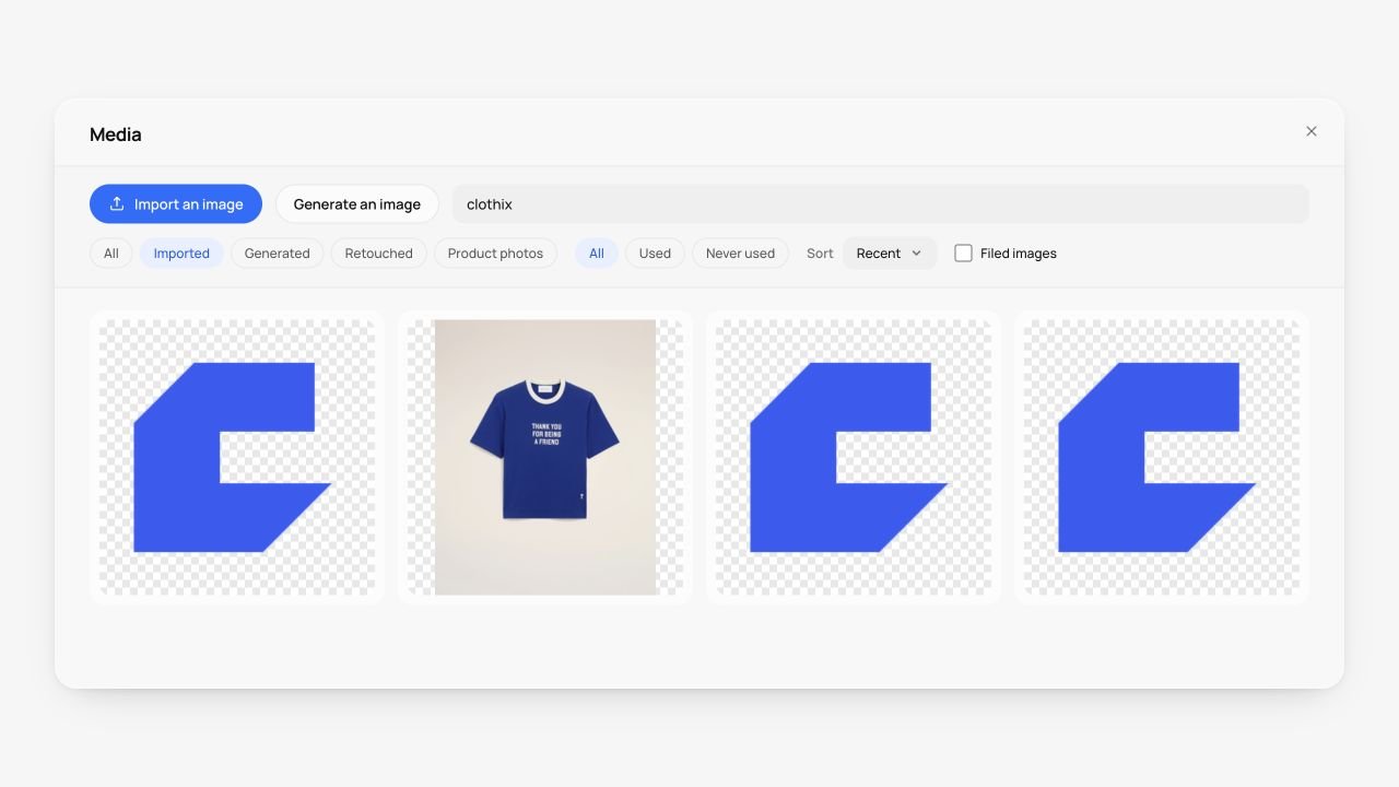 Clothix media library